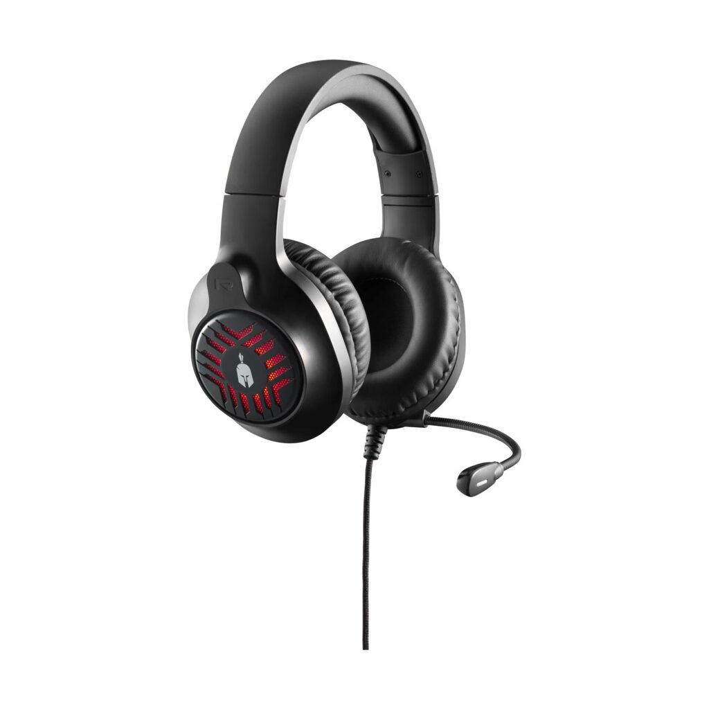 Spartan Gear – Medusa Wired Headset (compatible with PC, playstation 4, playstation 5, xboxone, xbox series x/s, switch) (color: Black)
