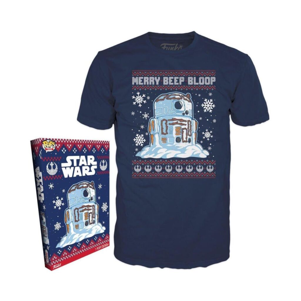 Funko Boxed Tees: Disney Star Wars Holiday – R2-D2 Snowman (S)
