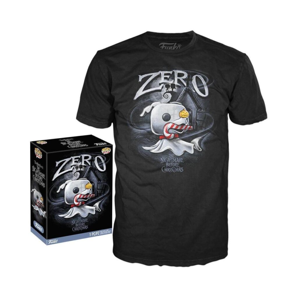 Funko Boxed Tee: The Nightmare Before Christmas – Zero with Cane (L)