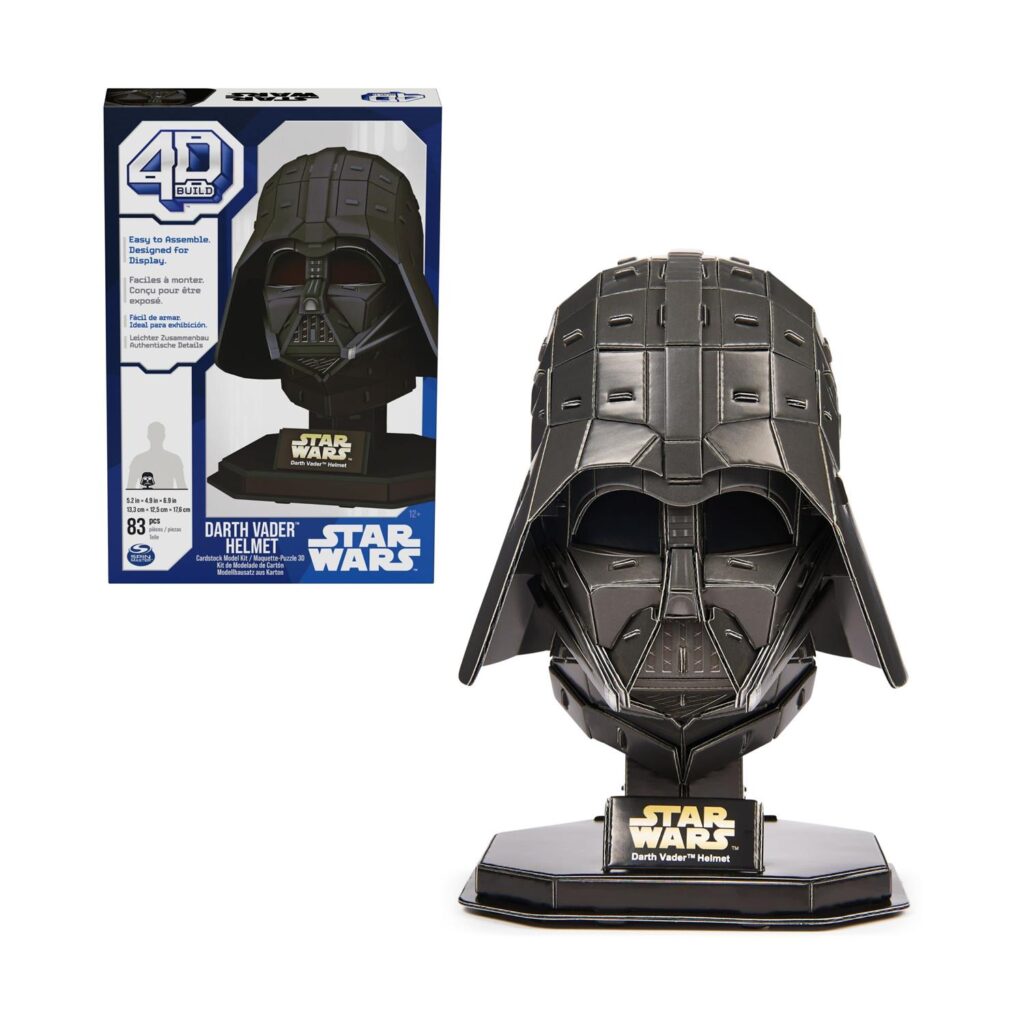 Spin Master Disney: Star Wars 4D Build – Darth Vader Helmet 3D Cardstock Puzzle Model Kit (6069821)