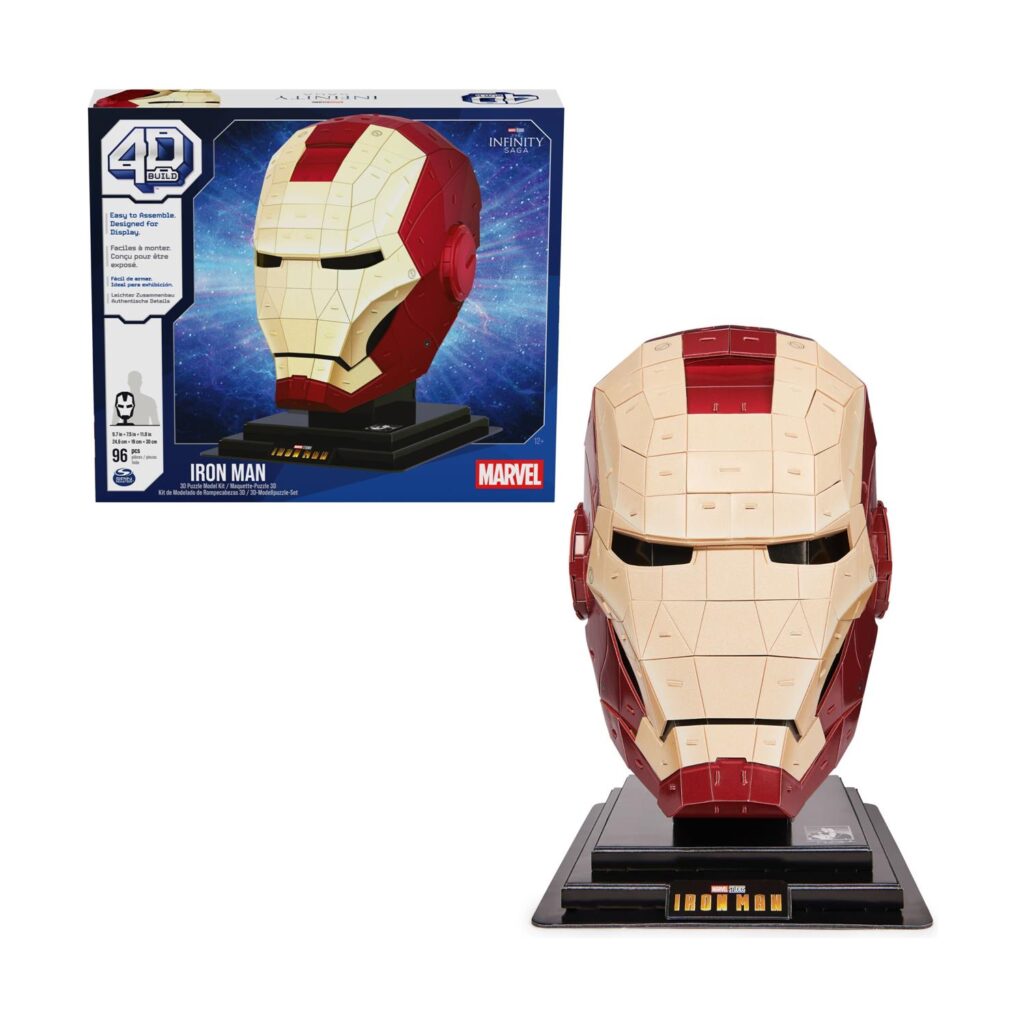 Spin Master Marvel The Infinity Saga 4D Build – Iron Man Helmet 3D Puzzle Model Kit (6069819)