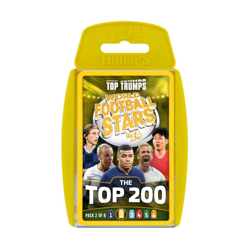 Winning Moves: Top Trumps – World Football Stars 2024 The Top 200 Pack 2 – Card Game (WM04708-EN1)