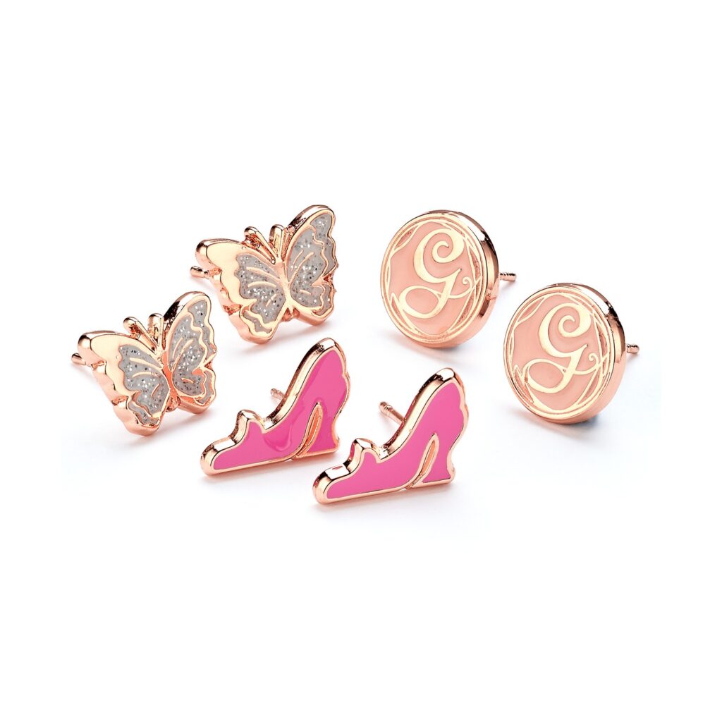 Carat Shop Wicked – Glinda Butterfly, G and Shoe Stud Earring Set (WKSE0001)