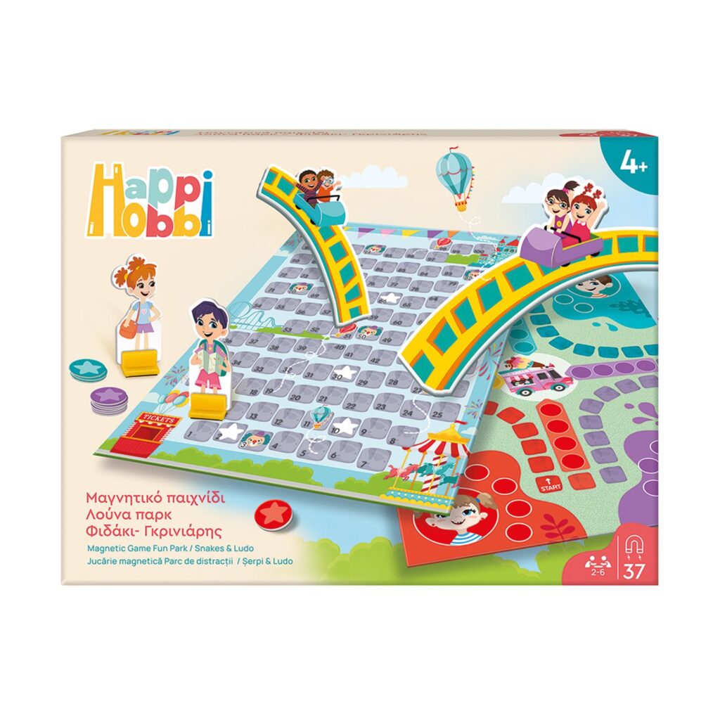 AS Happi Hobbi: Fun Park Snakes & Ludo – Magnetic Board Game (1029-64071)