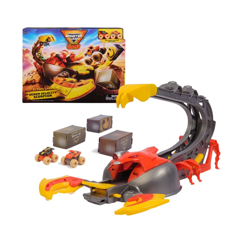 Spin Master Monster Jam: Mini Jams – El Toro Loco Venom Velocity Scoprion Playset (6069752)