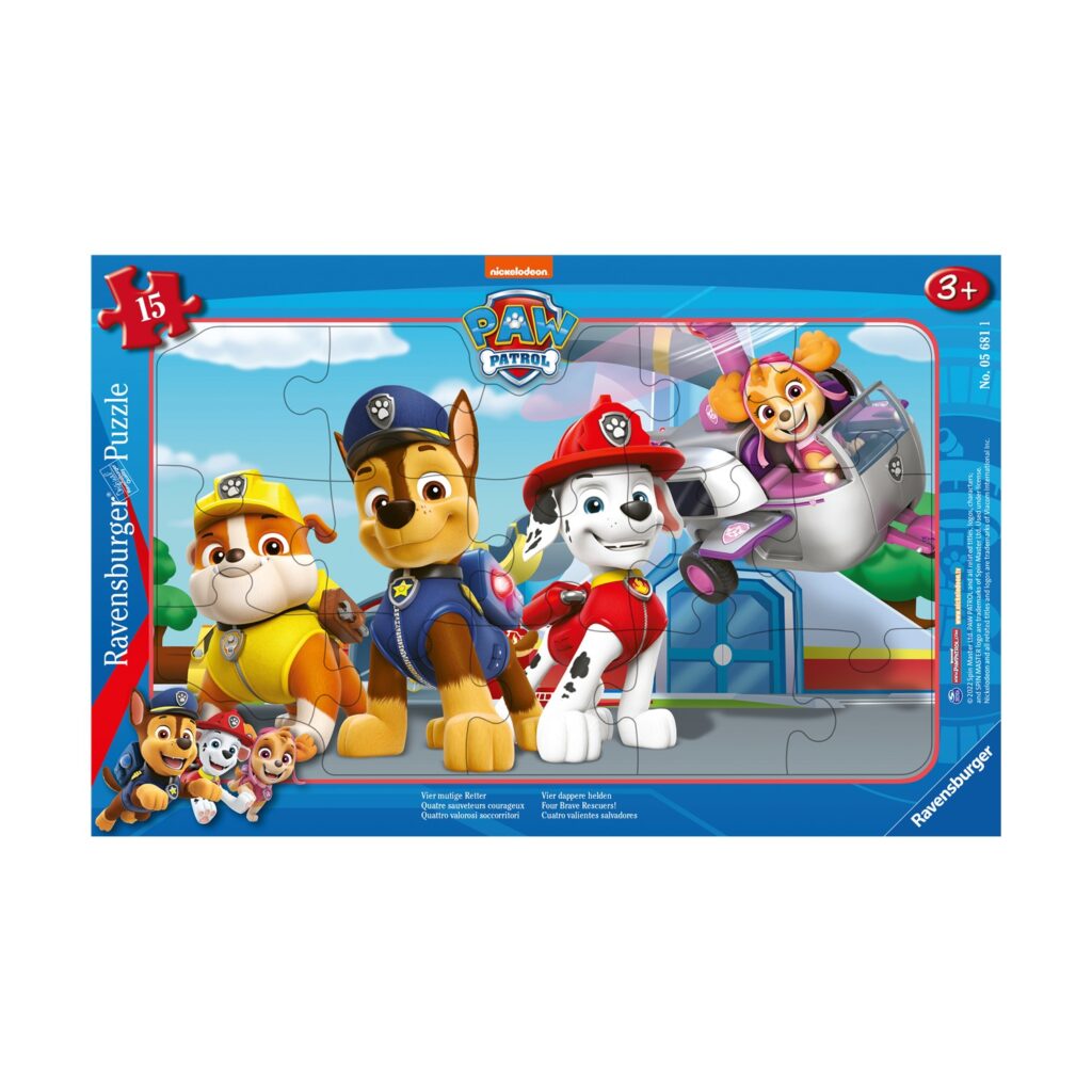 Ravensburger Puzzle: Paw Patrol – Four Brave Rescuers! (15pcs) ( 05681)
