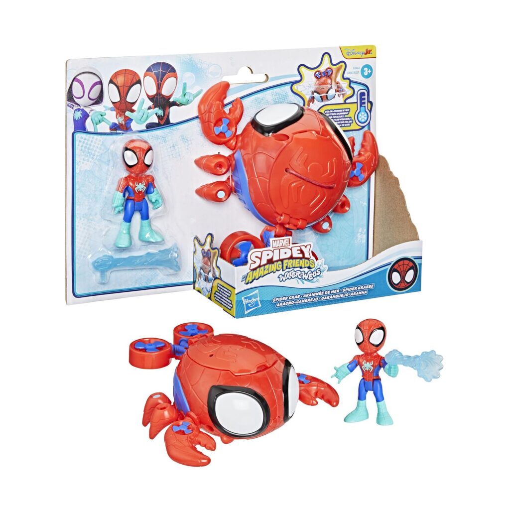 Hasbro Disney Jr. Marvel: Spidey And His Amazing Friends Waterwebs – Spider Crab Figure & Vehicle (G1464)
