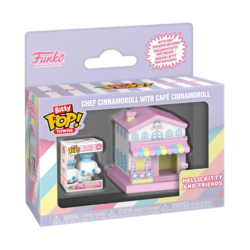 Funko Bitty Pop! Towns: Hello Kitty and Friends – Chef Cinnamoroll with Café Cinnamoroll Vinyl Figures