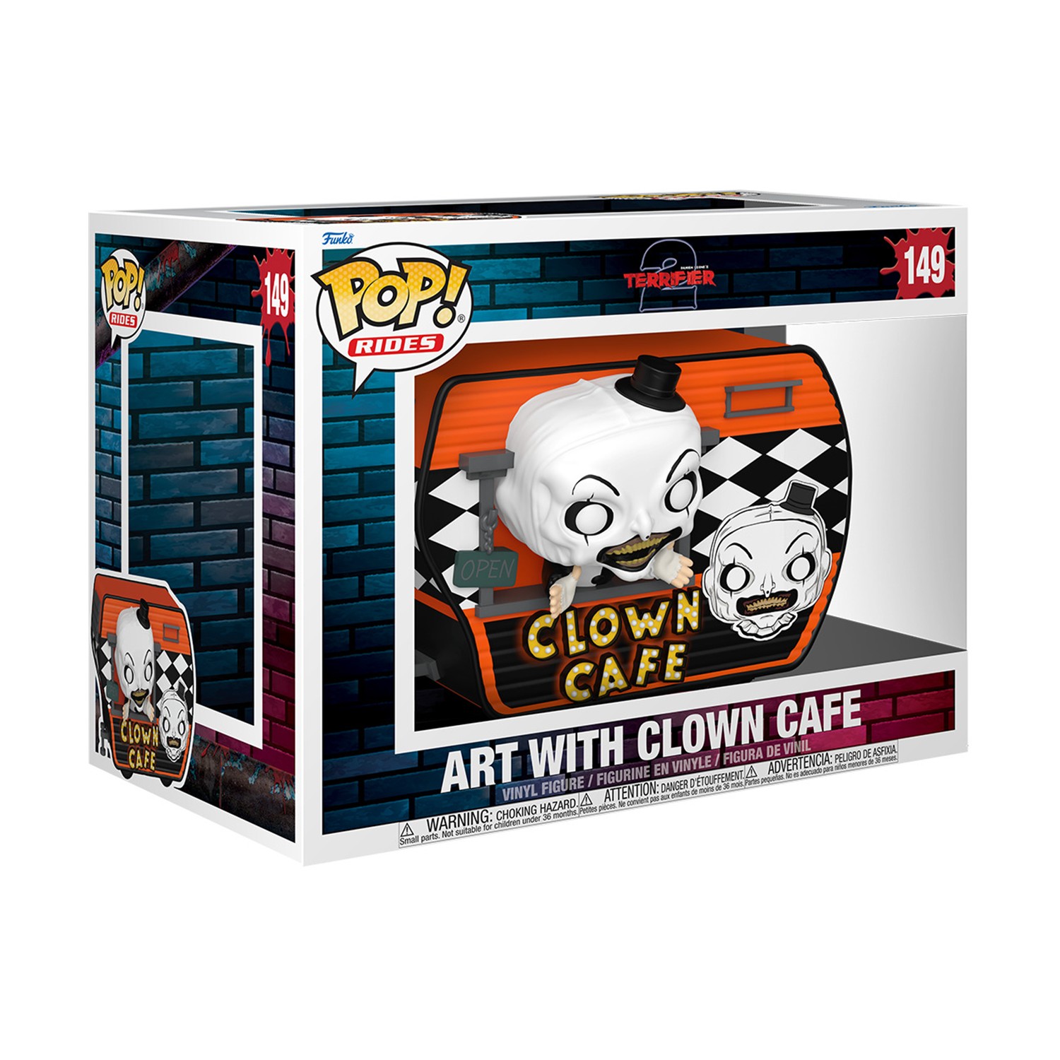 Funko Pop! Rides Super Deluxe: Terrifier - Artr with Clown Café #149 Vinyl Figure