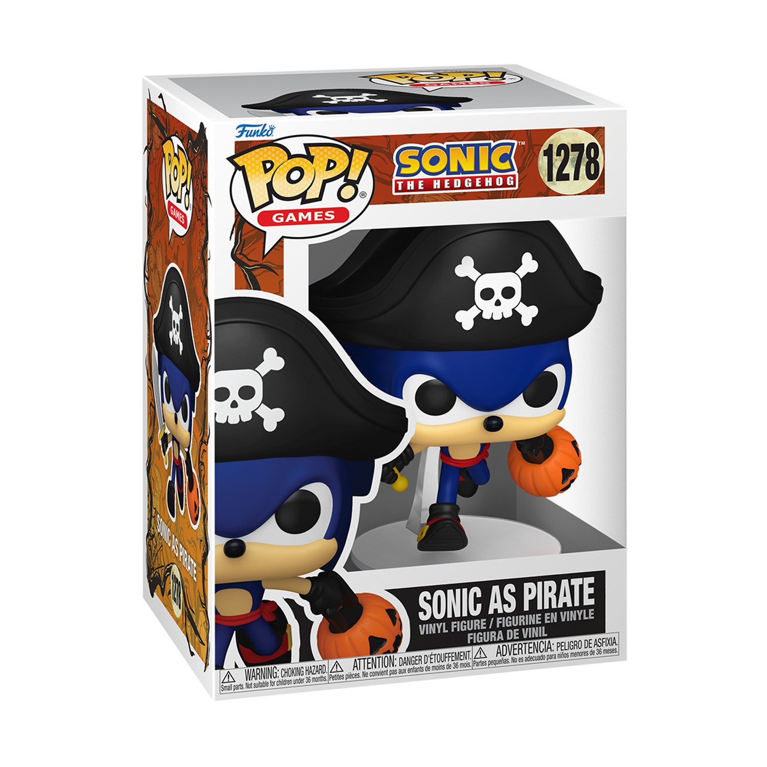 Funko Pop! Games: Sonic The Hedgehog - Sonic as Pirate #1278 Vinyl Figure