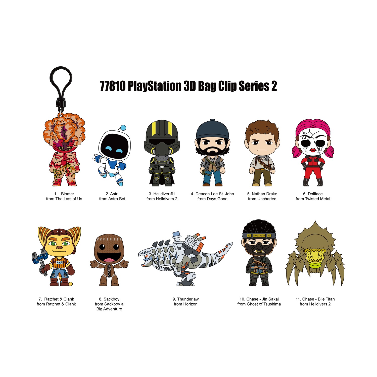 Monogram: PlayStation (Series2) (Blind Bag/Random) 3D Foam Bag Clips Figures (77810)