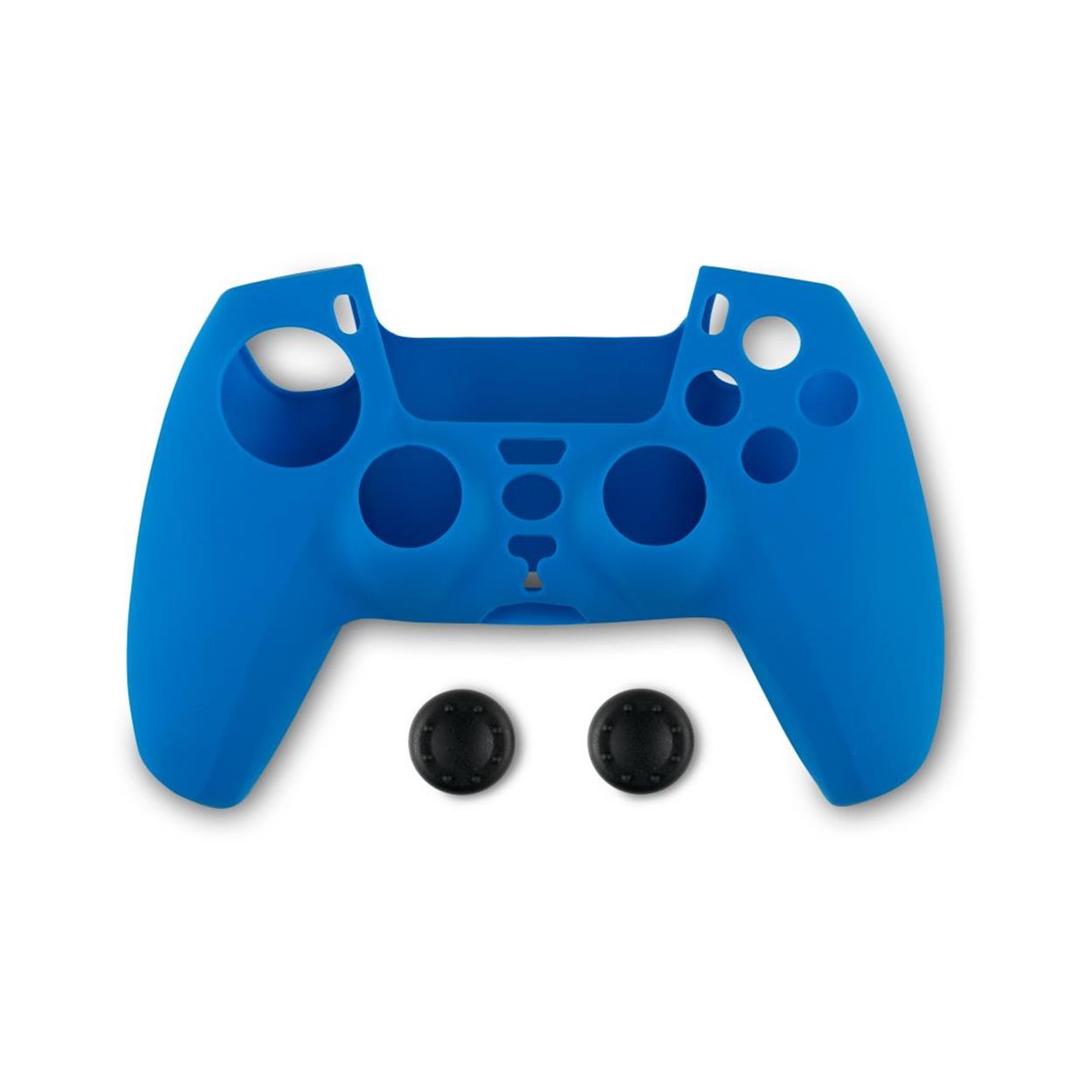 Spartan Gear – Controller Silicon Skin Cover and Thumb Grips (compatible with playstation 5) (colour: Blue)